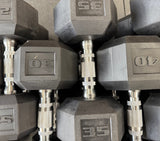 Eco Rubber Hex Dumbbells (Sold in Pairs)