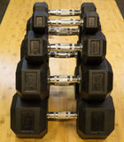 PR Rubber Hex Dumbbells (Sold in Pairs)